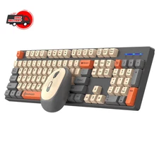 Wireless Keyboard and Mouse Combo Set Shipadoo Gaming Laptop Desktop Free Mouse