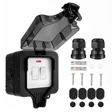 Outdoor Fused Spur Switch, ip66 Waterproof Outdoor Light Switch for Outside Gar