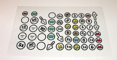 Bally Space Invaders Pinball Machine Insert Decals