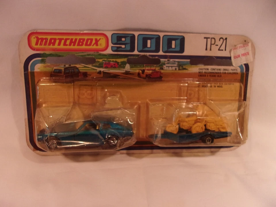 1979 Matchbox Lesney 900/Two Packs Motorcycle Set TP-21 - Datsun 260Z & Trailer - Image 2 of 4