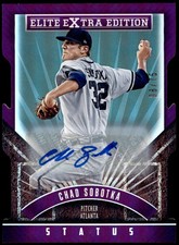 2015 Panini Elite Edition #135 Chad Sobotka Purple - Die Cut Autographed #/75
