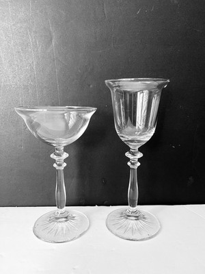 Libbey 1924 Retro Vintage Style Cocktail Wine Glasses 545054 4.75 oz & Coupe