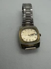 Vintage Timex Marlin Mechanical Watch Day Date Gold Tone TV Dial