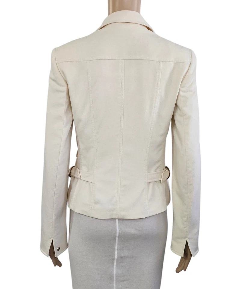 AKRIS PUNTO Ivory Wool Angora Full Zip Jacket 6 - Image 4 of 4