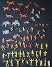 Marx Super Circus Figures Vtg 1950s Playset Lot of 69 - Ringmaster Tom Thumb +