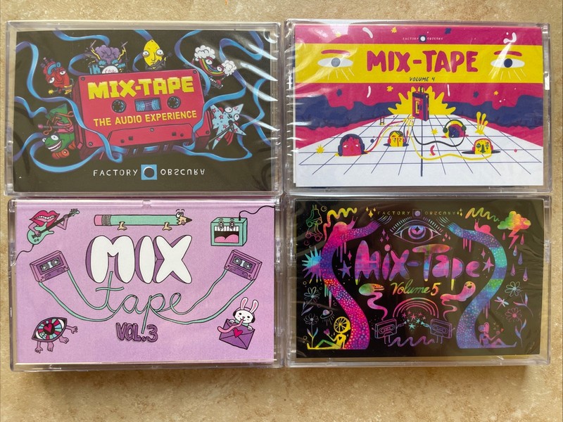 Factory Obscura Lot Of 4 Mix-Tape Cassettes new Sealed OKC