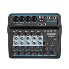 6 Channel Audio Mixer Bluetooth Mixing Console For DJ Karaoke Live Podcast USB