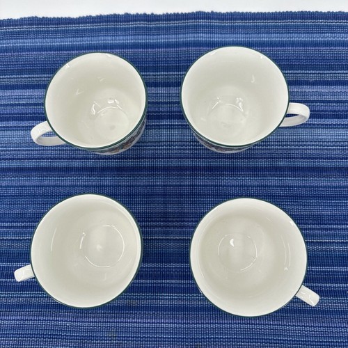 Johnson Brothers VICTORIAN CHRISTMAS Coffee Tea Cups + Saucers Set of 4 ENGLAND - Picture 14 of 24