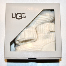 NIB UGG Infant Unisex Cream Skylar Knit Booties sz US 0-1 fits 0-6 Months
