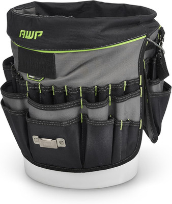 AWP Bucket Tool Organizer 51-Pocket for 5-Gallon Buckets, Water-Resistant Heavy-