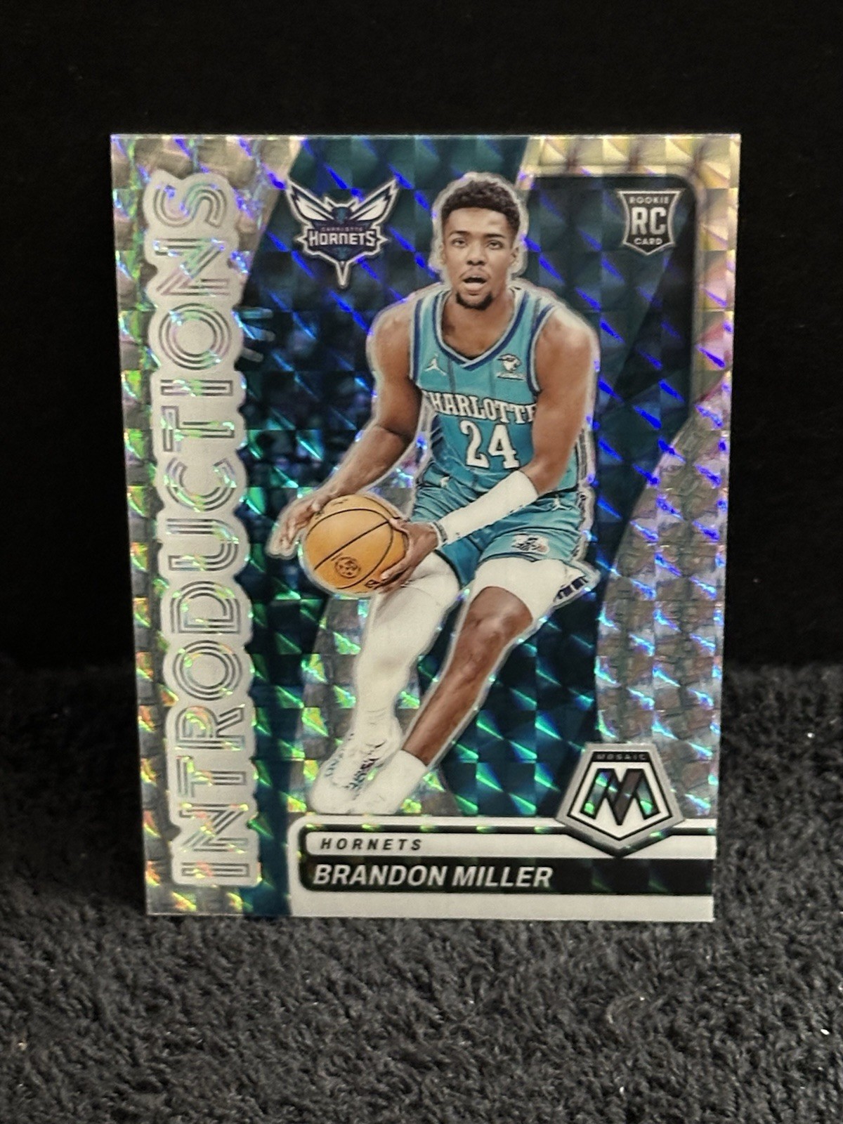 Brandon Miller 2023-24 Panini Mosaic Introductions Silver Prizm RC #13 Rookie