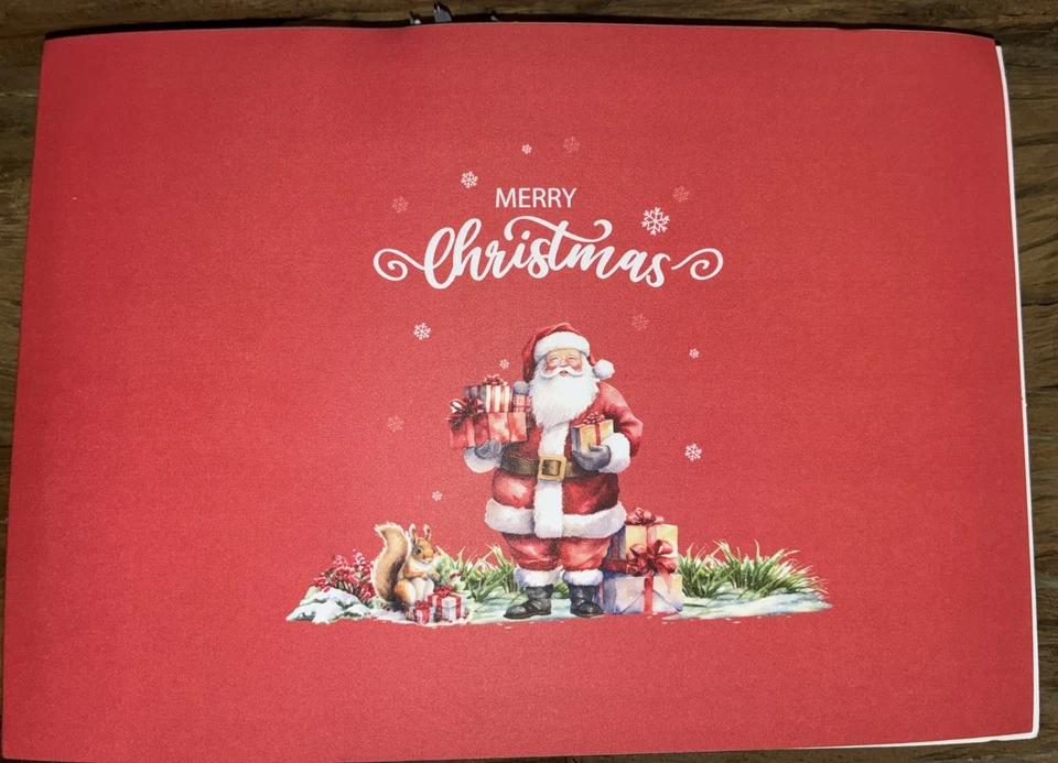 Super Cute 3D Pop Up Christmas Woodland Card with Santa Animals Tree - Image 4 of 4