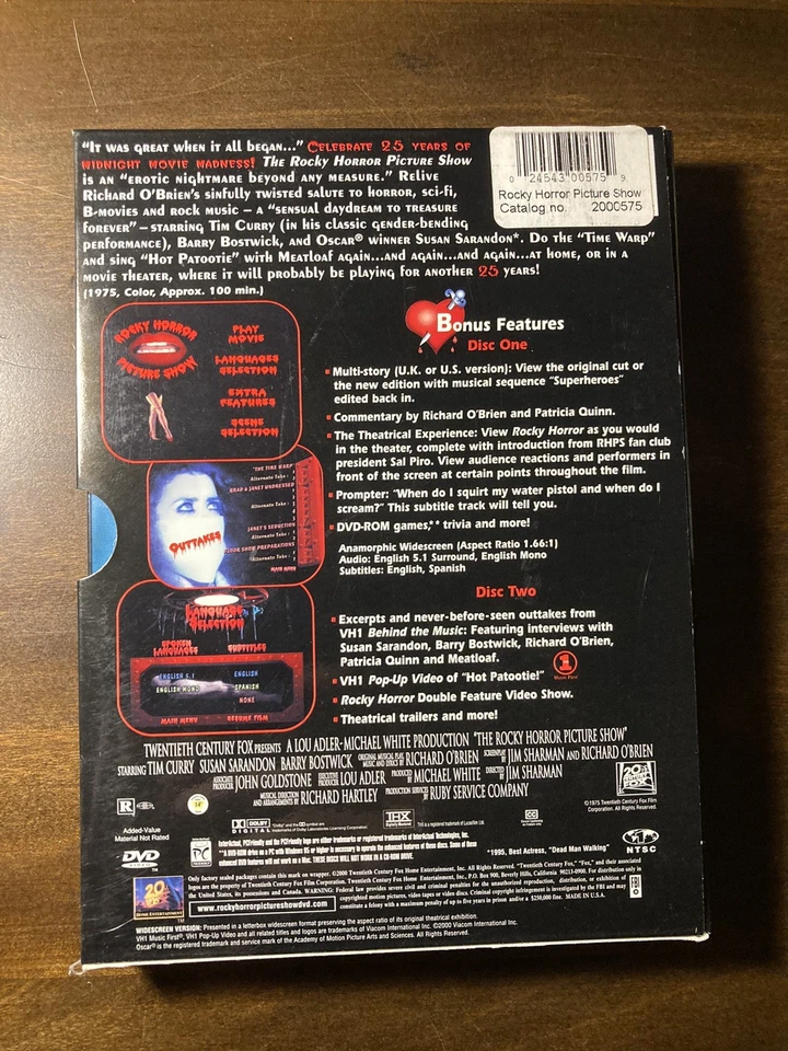 The Rocky Horror Picture Show 25 Years Of Absolute Pleasure 2 Disc DVD Movie - Image 2 of 4