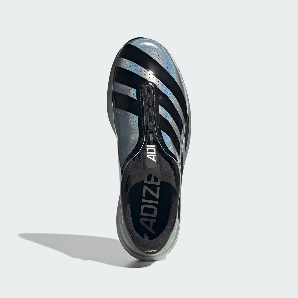 adidas Adizero Evo SL Zip-Up KH7787 Silver Metallic Core Black