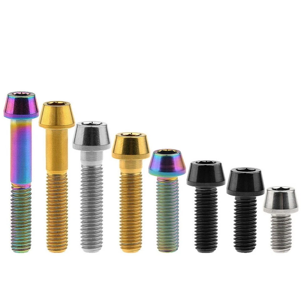 M8 Titanium Ti Taper Cone Socket Allen Bolt 15 20 25 30 35 40 50 x 1.25mm thread - Image 4 of 4