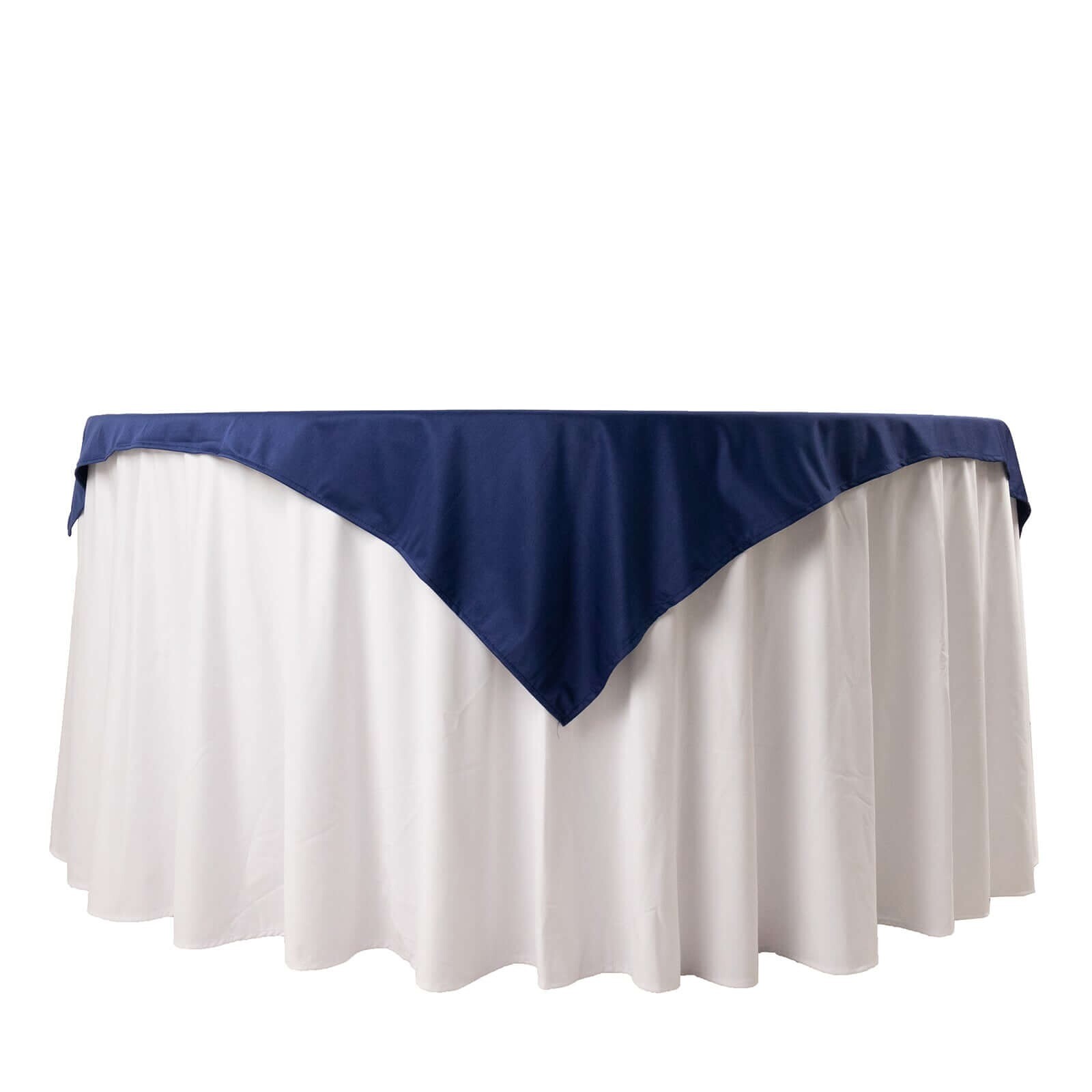 54" x 54" NAVY BLUE Scuba Polyester Square TABLECLOTH Wedding Table Linens Party