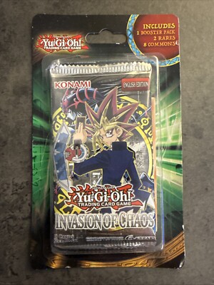 Yugioh Invasion Of Chaos Blister Pack 2 RARES + 8 COMMONS PLUS FREE SHIPPING
