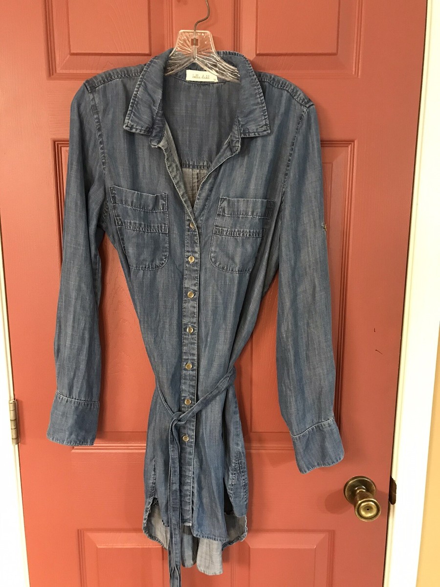 bella dahl denim shirt dress Bella Dahl - Button Front Shirt Dress- Vintage Wash - Bella Dahl