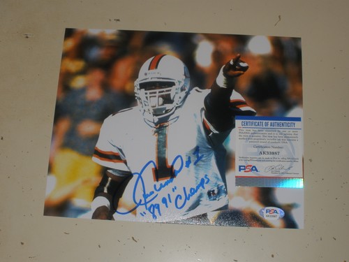 Jessie Armstead Miami Auto Autograph 8x10 Photo PSA DNA