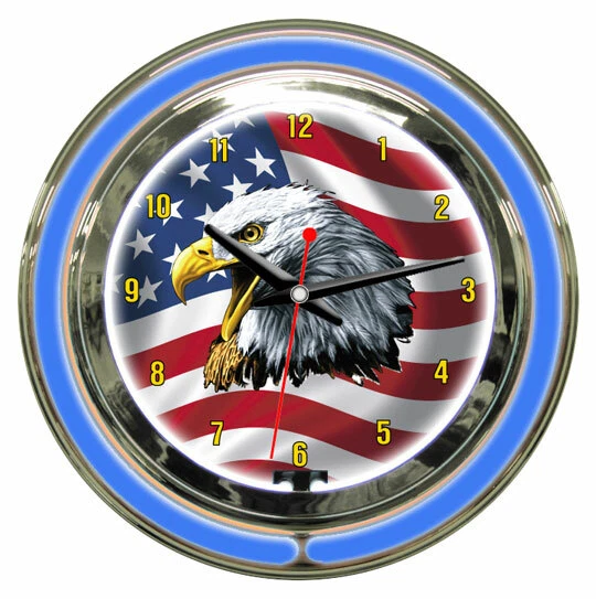 Harley Davidson logo double ring neon clock www.np.gov.lk