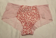 XL Victoria's Secret Pink No Show Cheeky Panties - Pink Tulip Lights
