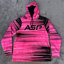 ASP Sweater Hoodie Mens Large Pink Tiger Heather Series Made In USA Pockets