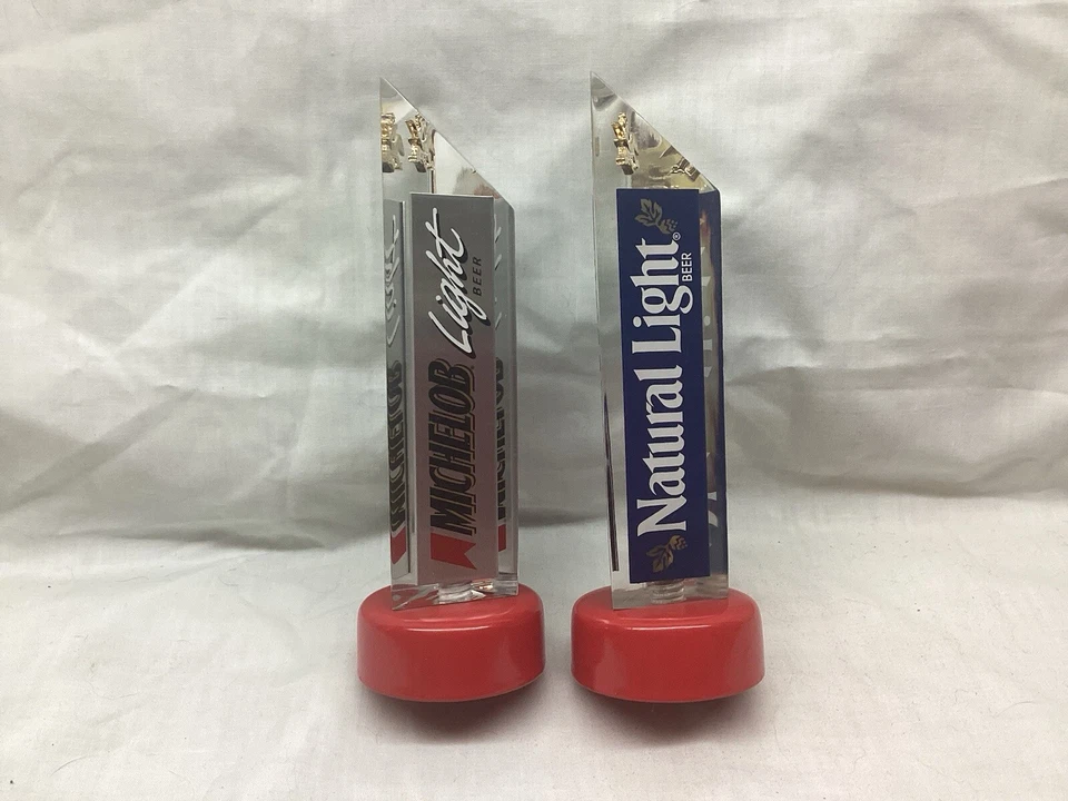Pair Of 5 1/4” Acrylic -Natural Light And Michelob Light- New Cond - Image 2 of 4