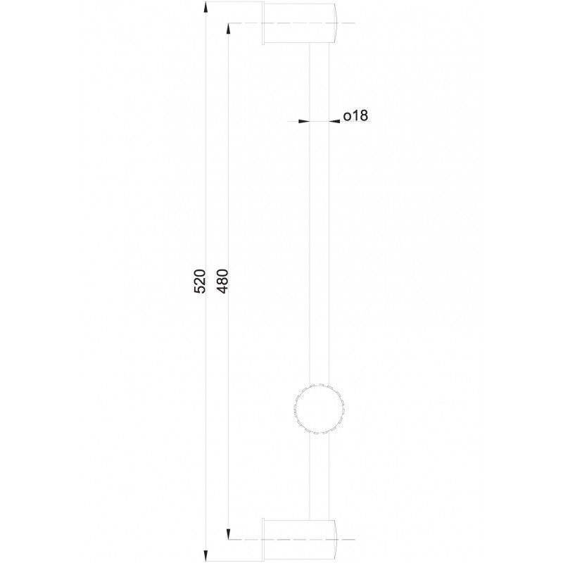 Adjustable Chrome Shower Riser Rail Round Style Shower Head Holder Bar