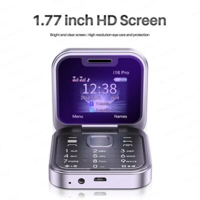 Unlocked SERVO 2024 New Mini Flip Mobile Phone Dial GSM Cellphones Dual SIM Card