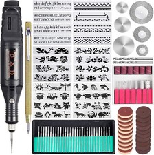 108x Electric Micro Engraver Pen Engraving Kit DIY Rotary Tool for Jewelry Metal