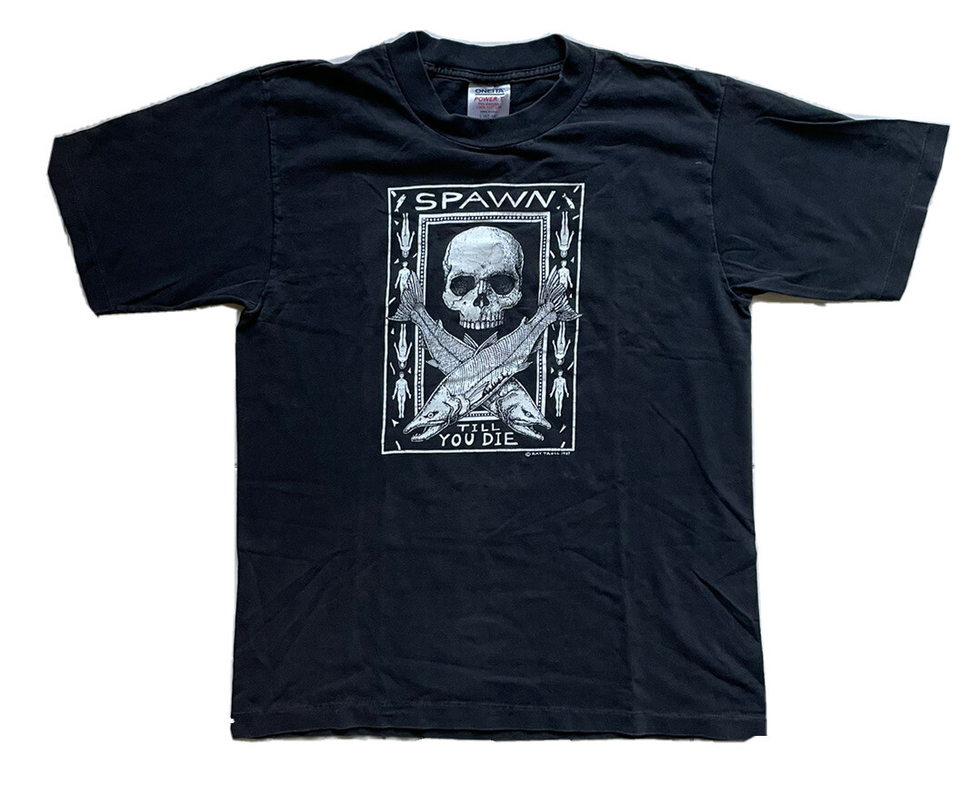 Spawn Till You Die Ray Troll Vintage 1987 T-Shirt Size Large