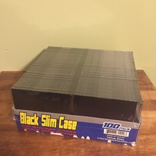 Value Disk 100 Pack Black Slim Jewel Case CD DVD Storage Black Slim Design NOS