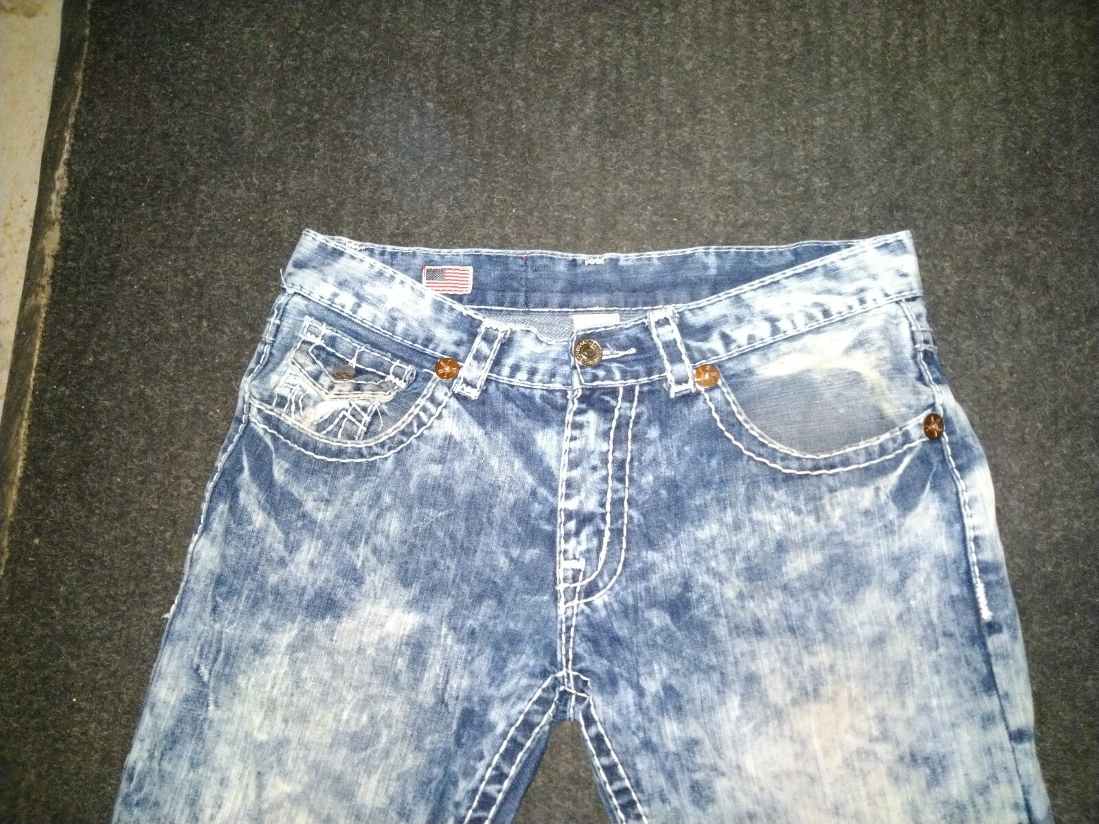 True Religion Joey Super T Distressed Jeans 34 x 34 image 3