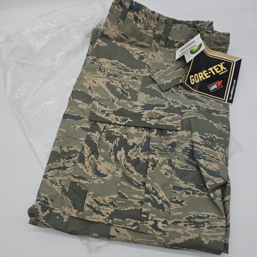 GI ABU APECS Tiger Stripe Goretex Pants Wet Weather Trousers Air Force Sz: Large - Picture 1 of 7