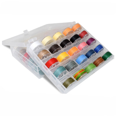 1Box 0.45mm Waxed Polyester Cord Thread Mixed Color about 17.49 yards(16m)/roll 
