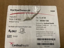 (Case of 20) CARDINAL HEALTH VINYL BLOOD PRESSURE CUFF ADULT 30506-13A 