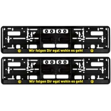 BVB Kennzeichenverstärker Wir folgen Dir Nummernschildhalter Fanartikel 2 Stück