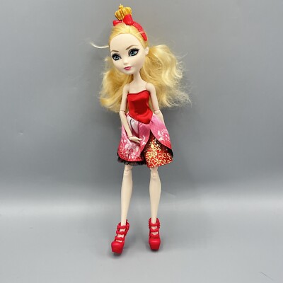 Ever After High Apple White 10.5'' Fashion Doll Dress Headband Crown 2012 Mattel