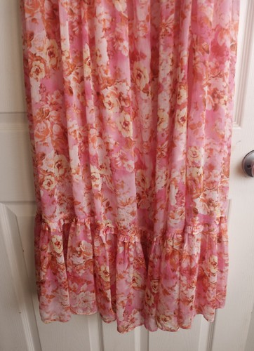 ASTR Roseline Pink Orchid Floral Coquette Peasant Whimsical Maxi Dress Size M - Picture 8 of 8
