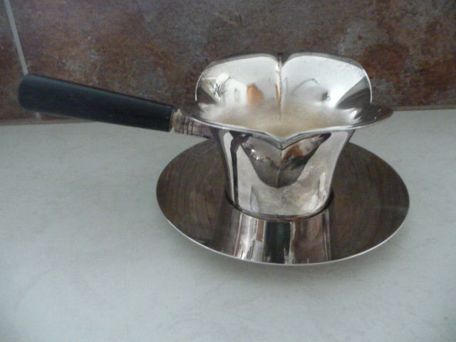 Vintage F.B. Rogers Silver Co Silver Plate #856 Gravy Server Set