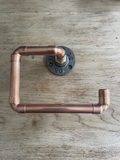 Copper Pipe Industrial - Wall Toilet Roll Holder - Unique Steampunk