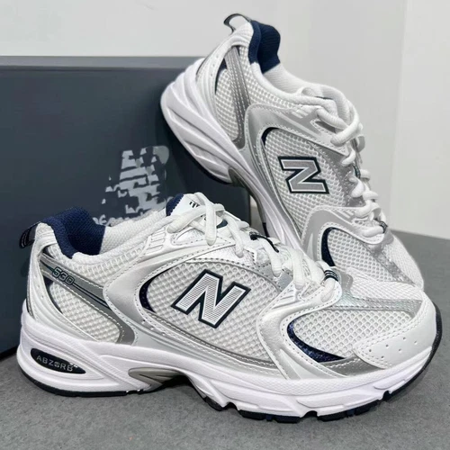 Sneakers NB 530 bianche argento sportive casual mesh morbide moda UK*-* - Foto 14 di 30