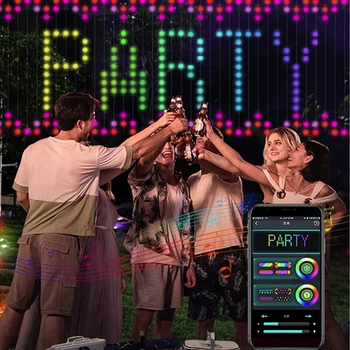 Smart LED RGB Curtain String Lights Fairy Light APP Control DIY Picture Display - Picture 9 of 18
