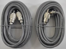 Lot of 2 Astatic A8X18Z CB Radio 18 Foot RG8X Antenna Coaxial Cable w/ PL259s