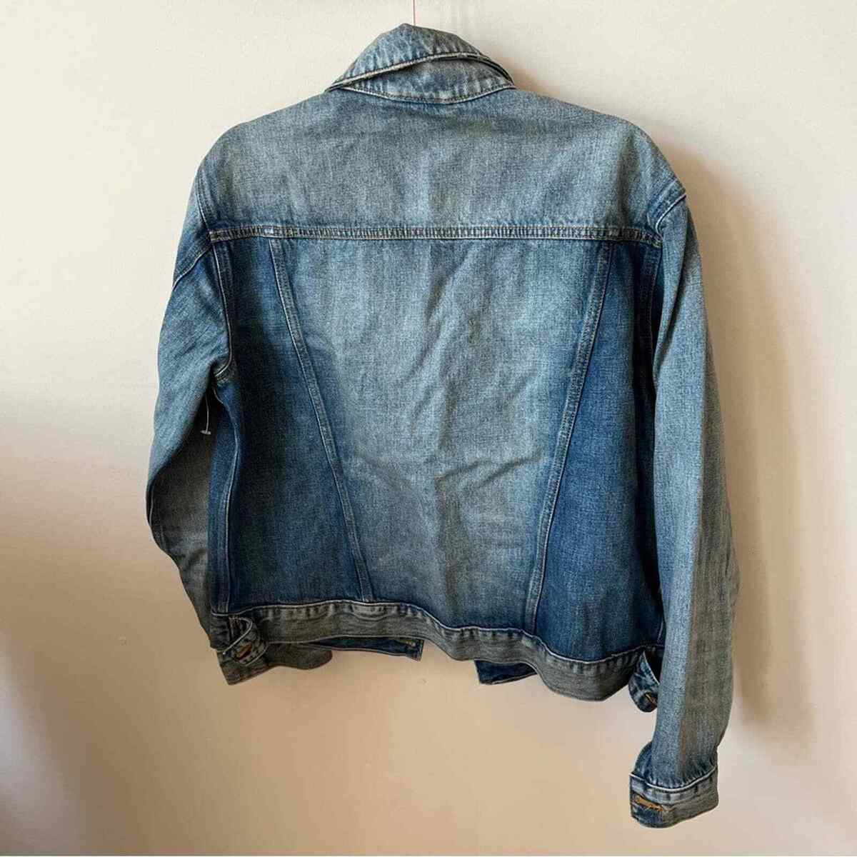 FOG Fear Of God Essentials Denim Jean Trucker Jacket Blue FOG Fear Of God Essentials Denim Jean Trucker Jacket Blue