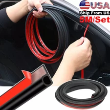 16FT SUV Car Door Trim P Type Seal Strips Soundproof Sealing Strip Weatherstrip
