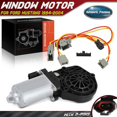 Right Passenger Side Power Window Lift Motor w/ 2-Pin for Ford Mustang 1994-2004