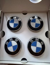 Bmw 56mm Floating Wheel Center Caps Blue White Set Of 4 36122455268