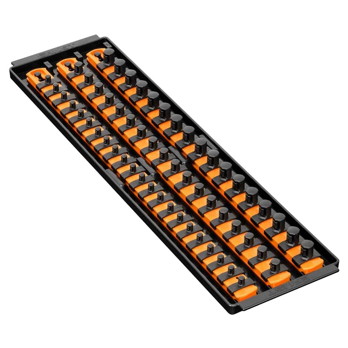 Ernst 8482 3-Rail Socket Boss® Storage Organiser Rail Twist Lock 18"" Orange