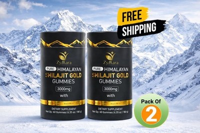 Pure  Himalayan Shilajit GOLD Gummies, Organic, Ext Potent 3000 mg (2 pack)